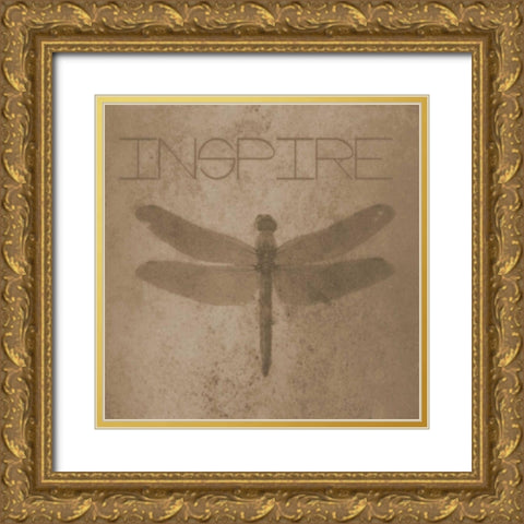 Inspire Silhouette Gold Ornate Wood Framed Art Print with Double Matting by Greene, Taylor
