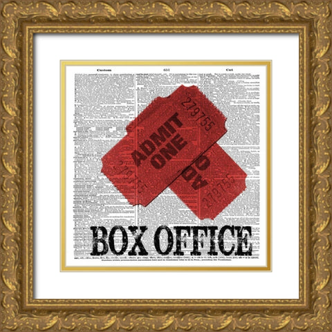 BOX OFFICE Gold Ornate Wood Framed Art Print with Double Matting by Greene, Taylor