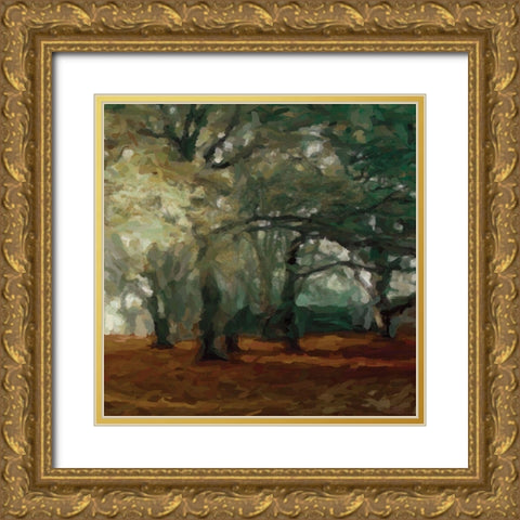 Cinnamon Forest 2 Gold Ornate Wood Framed Art Print with Double Matting by Greene, Taylor