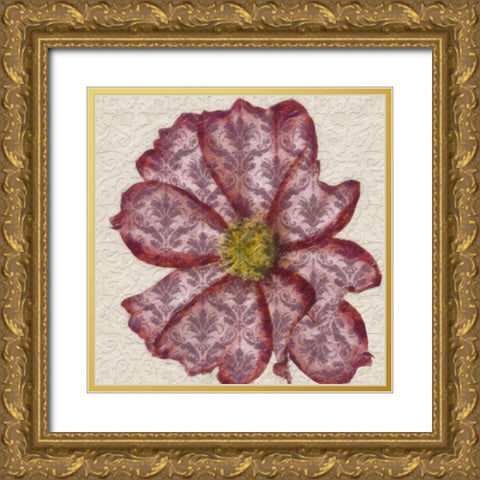 PATTEREND RED PETALS II Gold Ornate Wood Framed Art Print with Double Matting by Greene, Taylor