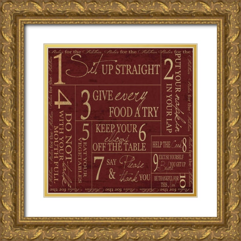 OPEN KITCHEN Gold Ornate Wood Framed Art Print with Double Matting by Greene, Taylor