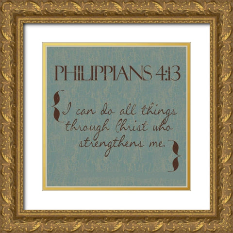 Philippians  Gold Ornate Wood Framed Art Print with Double Matting by Greene, Taylor