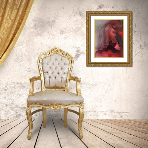 Wolf Moon Gold Ornate Wood Framed Art Print with Double Matting by Troisi, Jonny
