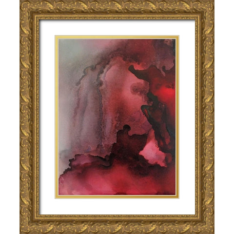 Wolf Moon Gold Ornate Wood Framed Art Print with Double Matting by Troisi, Jonny