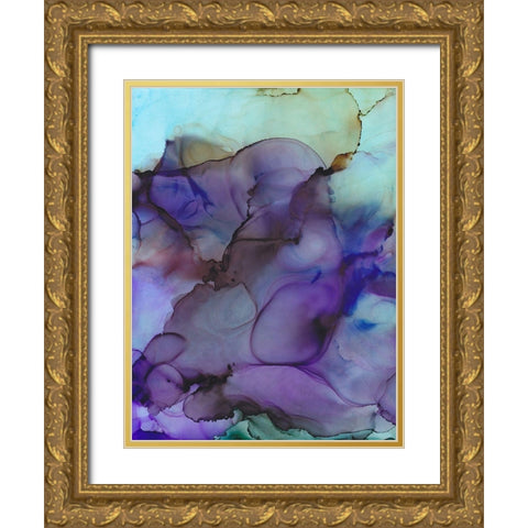 Colorful Evolution Gold Ornate Wood Framed Art Print with Double Matting by Troisi, Jonny