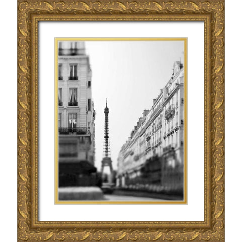 Dawn Paris Gold Ornate Wood Framed Art Print with Double Matting by Telik, Tracey