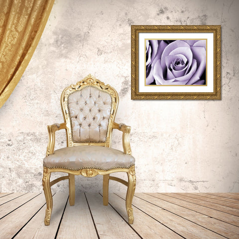 Lavender Rose Gold Ornate Wood Framed Art Print with Double Matting by Telik, Tracey