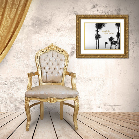 Wandering Golden Palms Gold Ornate Wood Framed Art Print with Double Matting by Telik, Tracey