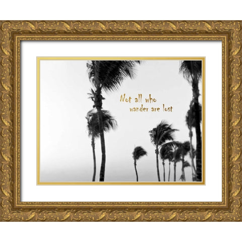 Wandering Golden Palms Gold Ornate Wood Framed Art Print with Double Matting by Telik, Tracey