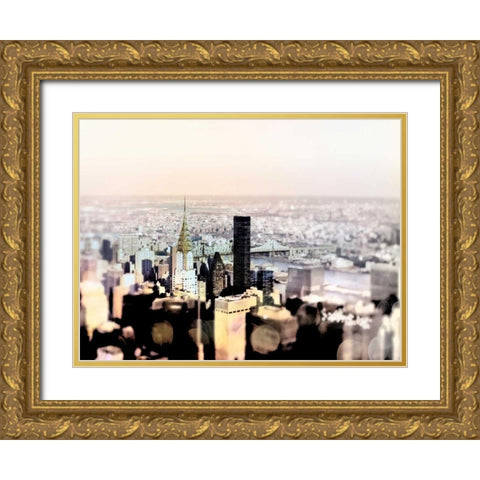 Pastel Skyline Gold Ornate Wood Framed Art Print with Double Matting by Telik, Tracey