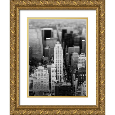 Fifth Ave NYC Gold Ornate Wood Framed Art Print with Double Matting by Telik, Tracey