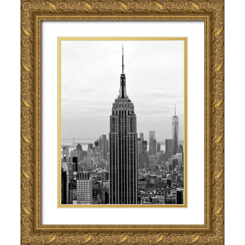 Empire State Gold Ornate Wood Framed Art Print with Double Matting by Telik, Tracey