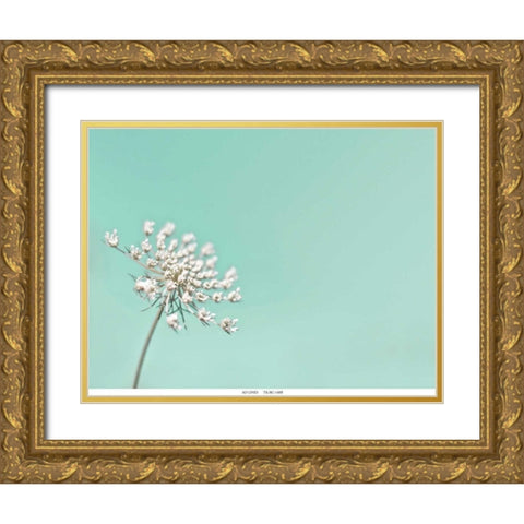 Lace 1 Mint Gold Ornate Wood Framed Art Print with Double Matting by Telik, Tracey