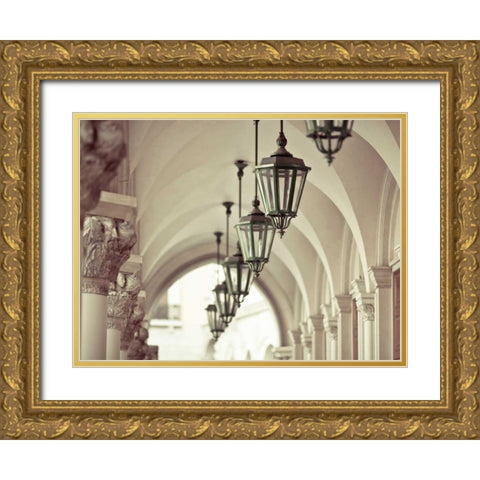 Venice 33 Gold Ornate Wood Framed Art Print with Double Matting by Telik, Tracey