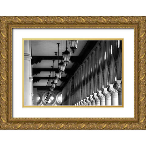 Venice repeat Gold Ornate Wood Framed Art Print with Double Matting by Telik, Tracey