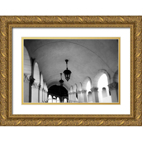 Venice stroll Gold Ornate Wood Framed Art Print with Double Matting by Telik, Tracey