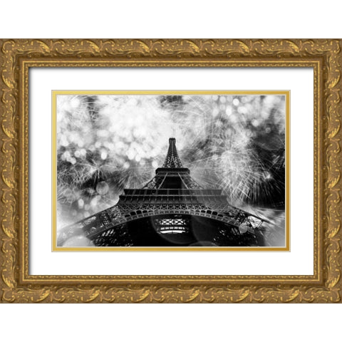 Underneath The Eifflel 1 Gold Ornate Wood Framed Art Print with Double Matting by Telik, Tracey