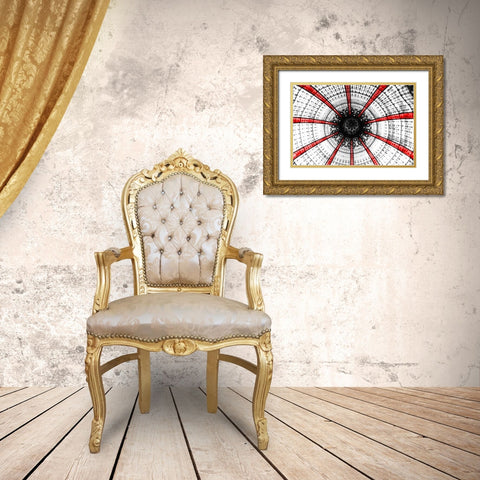 Crimson Lafayette Gold Ornate Wood Framed Art Print with Double Matting by Telik, Tracey