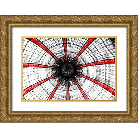 Crimson Lafayette Gold Ornate Wood Framed Art Print with Double Matting by Telik, Tracey