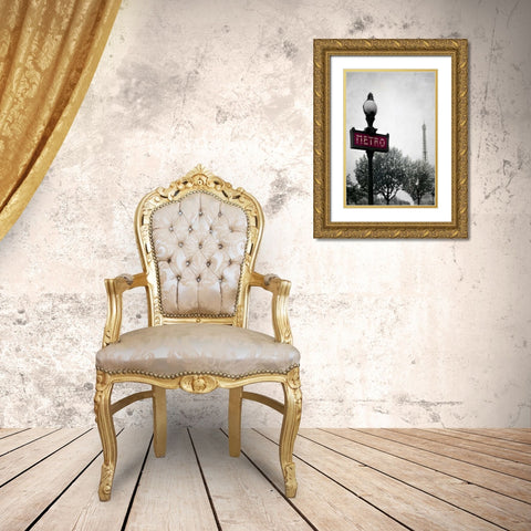 Metro Catching Gold Ornate Wood Framed Art Print with Double Matting by Telik, Tracey