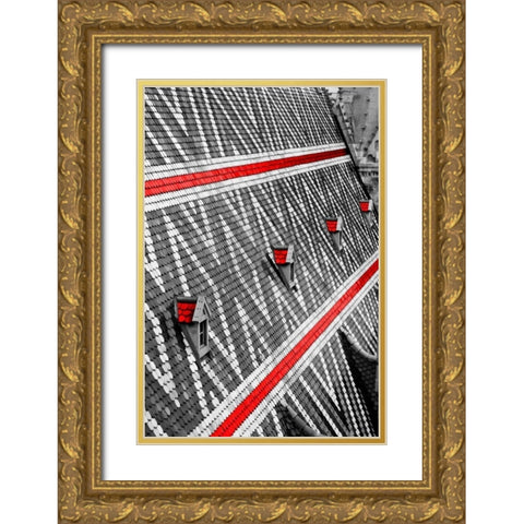 Blush Stephonson Gold Ornate Wood Framed Art Print with Double Matting by Telik, Tracey