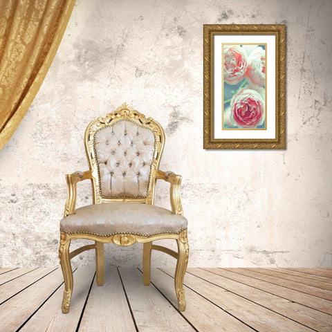 English Roses Gold Ornate Wood Framed Art Print with Double Matting by Telik, Tracey