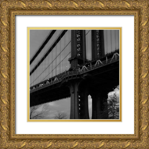 Manhattan Bridge 2 Gold Ornate Wood Framed Art Print with Double Matting by Telik, Tracey