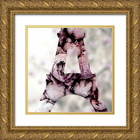 Pale Rose Tower Gold Ornate Wood Framed Art Print with Double Matting by Telik, Tracey