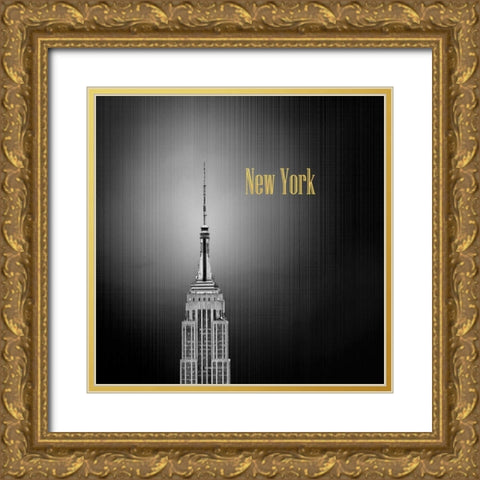 Golden Empire Spike Gold Ornate Wood Framed Art Print with Double Matting by Telik, Tracey