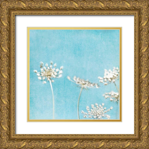 Queens Texture 40 Gold Ornate Wood Framed Art Print with Double Matting by Telik, Tracey