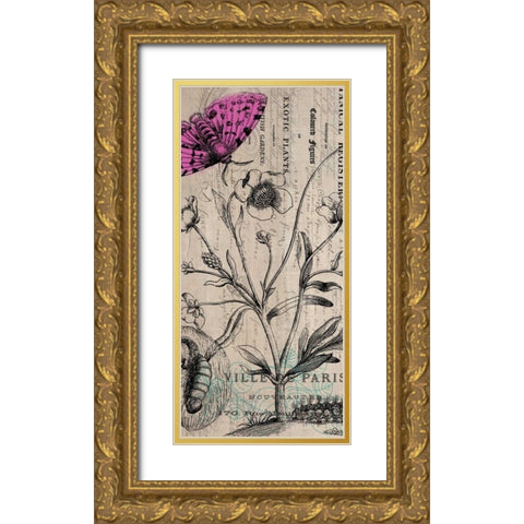 Botanical 9 Gold Ornate Wood Framed Art Print with Double Matting by Jordan, Elizabeth
