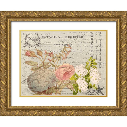 Ville de Parise Gold Ornate Wood Framed Art Print with Double Matting by Jordan, Elizabeth