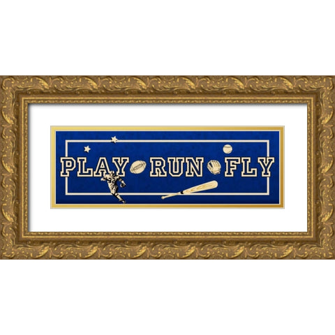 Play On Gold Ornate Wood Framed Art Print with Double Matting by Pazan, Tony