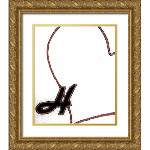 Love Gold Ornate Wood Framed Art Print with Double Matting by Pazan, Tony
