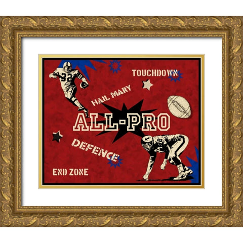 Defence Gold Ornate Wood Framed Art Print with Double Matting by Pazan, Tony