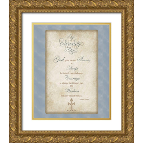 Serenity Gold Ornate Wood Framed Art Print with Double Matting by Pazan, Tony