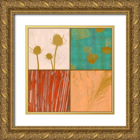 Vivid Patch Gold Ornate Wood Framed Art Print with Double Matting by Pazan, Tony