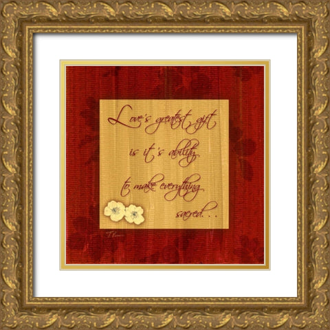 Gift Gold Ornate Wood Framed Art Print with Double Matting by Pazan, Tony