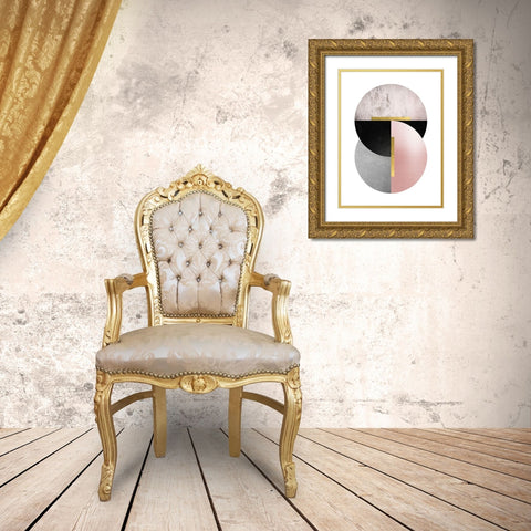 Deco Geo 1 Gold Ornate Wood Framed Art Print with Double Matting by Urban Epiphany