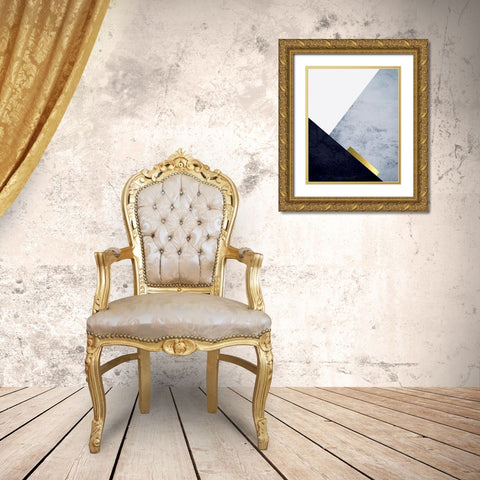 Mountain Grey 3 Gold Ornate Wood Framed Art Print with Double Matting by Urban Epiphany