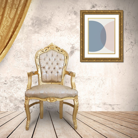 Mid Century Soft Luxe Gold Ornate Wood Framed Art Print with Double Matting by Urban Epiphany