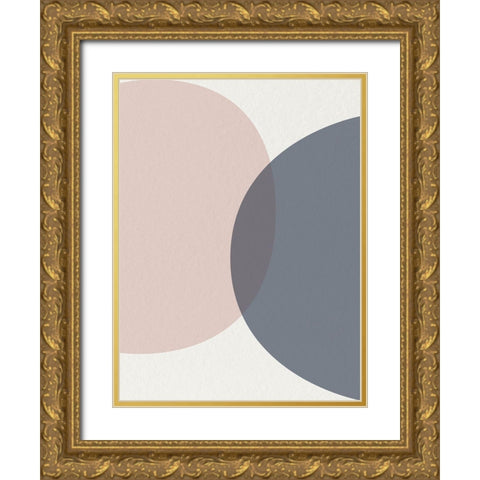 Mid Century Soft Luxe 3 Gold Ornate Wood Framed Art Print with Double Matting by Urban Epiphany