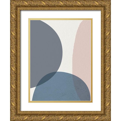 Mid Century Soft Luxe 4 Gold Ornate Wood Framed Art Print with Double Matting by Urban Epiphany