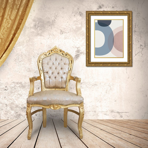 Mid Century Soft Luxe 5 Gold Ornate Wood Framed Art Print with Double Matting by Urban Epiphany