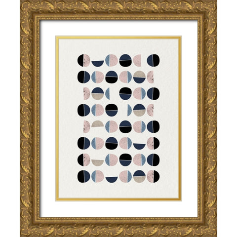 Mid Century Soft Luxe 9 Gold Ornate Wood Framed Art Print with Double Matting by Urban Epiphany