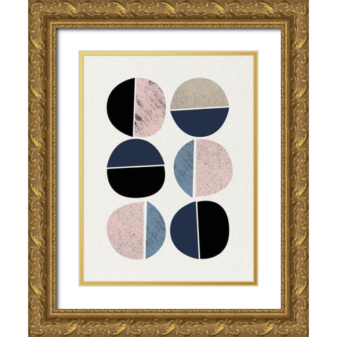 Mid Century Soft Luxe 10 Gold Ornate Wood Framed Art Print with Double Matting by Urban Epiphany