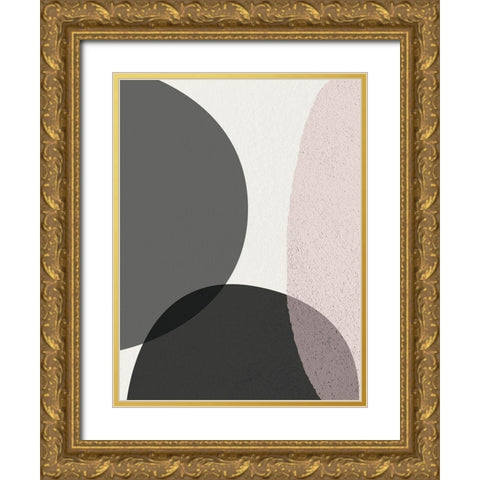 Minimalist Circles 4 Gold Ornate Wood Framed Art Print with Double Matting by Urban Epiphany
