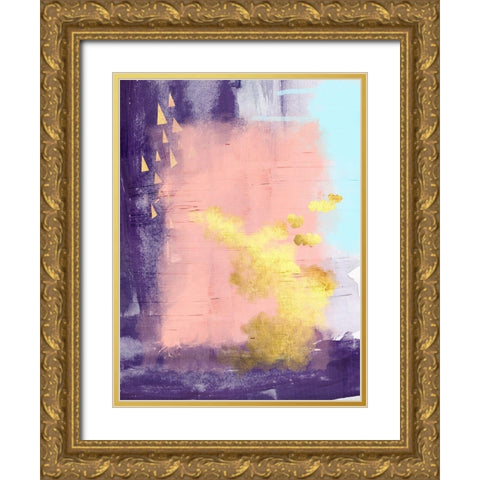 Bright Abstract Gold Ornate Wood Framed Art Print with Double Matting by Urban Epiphany