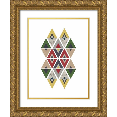 Mid Century Safari F Gold Ornate Wood Framed Art Print with Double Matting by Urban Epiphany