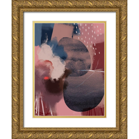 Warm Hues Gold Ornate Wood Framed Art Print with Double Matting by Urban Epiphany